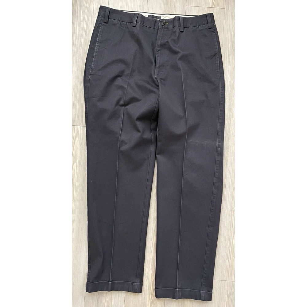 Orvis Men's Gray Pleated Cotton Twill Chino Pants Straight Leg Sz 36 Work Formal